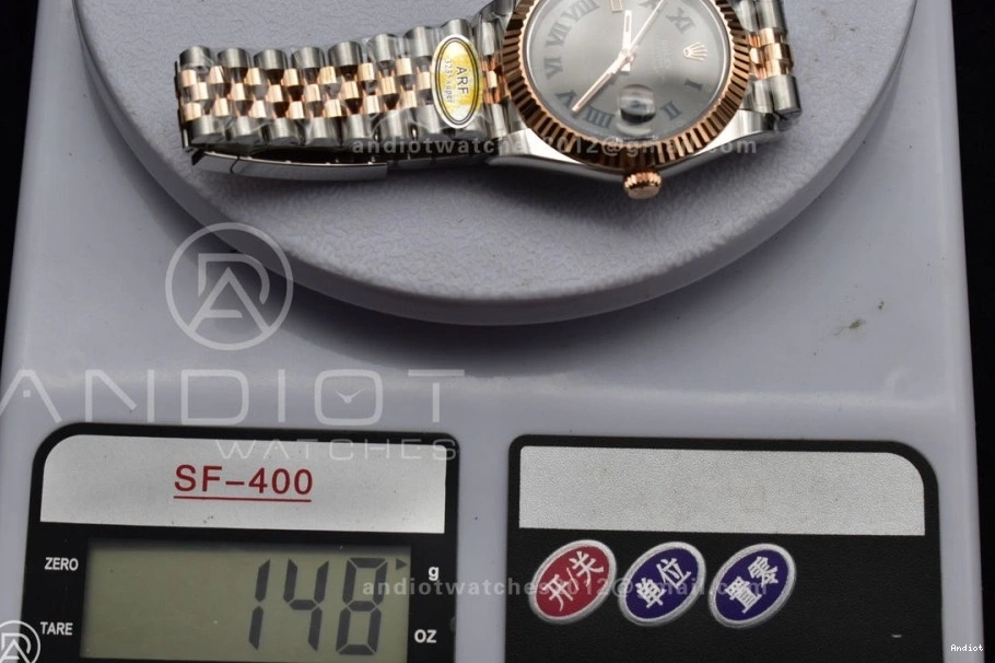 Gray ARF Weight) DateJust RG (Gain Best Steel Jubilee Dial SH3235 SS Green 1:1 126333 904L Bracelet SS Roman 41 RG Edition on 1107
